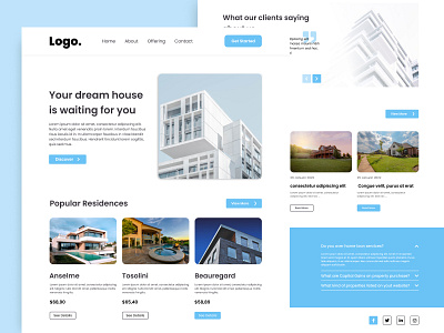 Landing Page - Residential Landing Page Design animation app design graphic design home home rental landing page residential ui uiux ux web web design