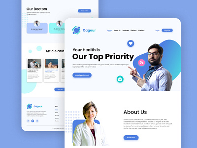 Cageur - Hospital Landing Page Design