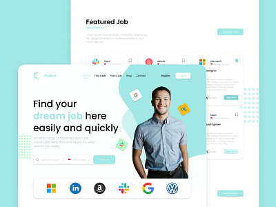 Landing Page - Job Finder Web Design job finder landing page ui web design website
