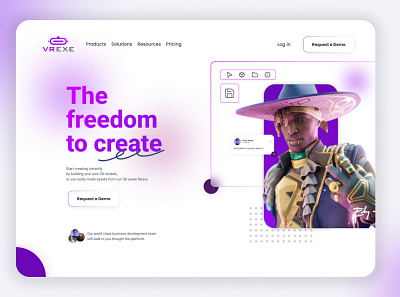 Hero for Landing Page 3D Constructor 3d design graphic design hero landing page ui ux web design