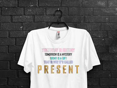 Present T-shirt Design design illustration ps t shirt