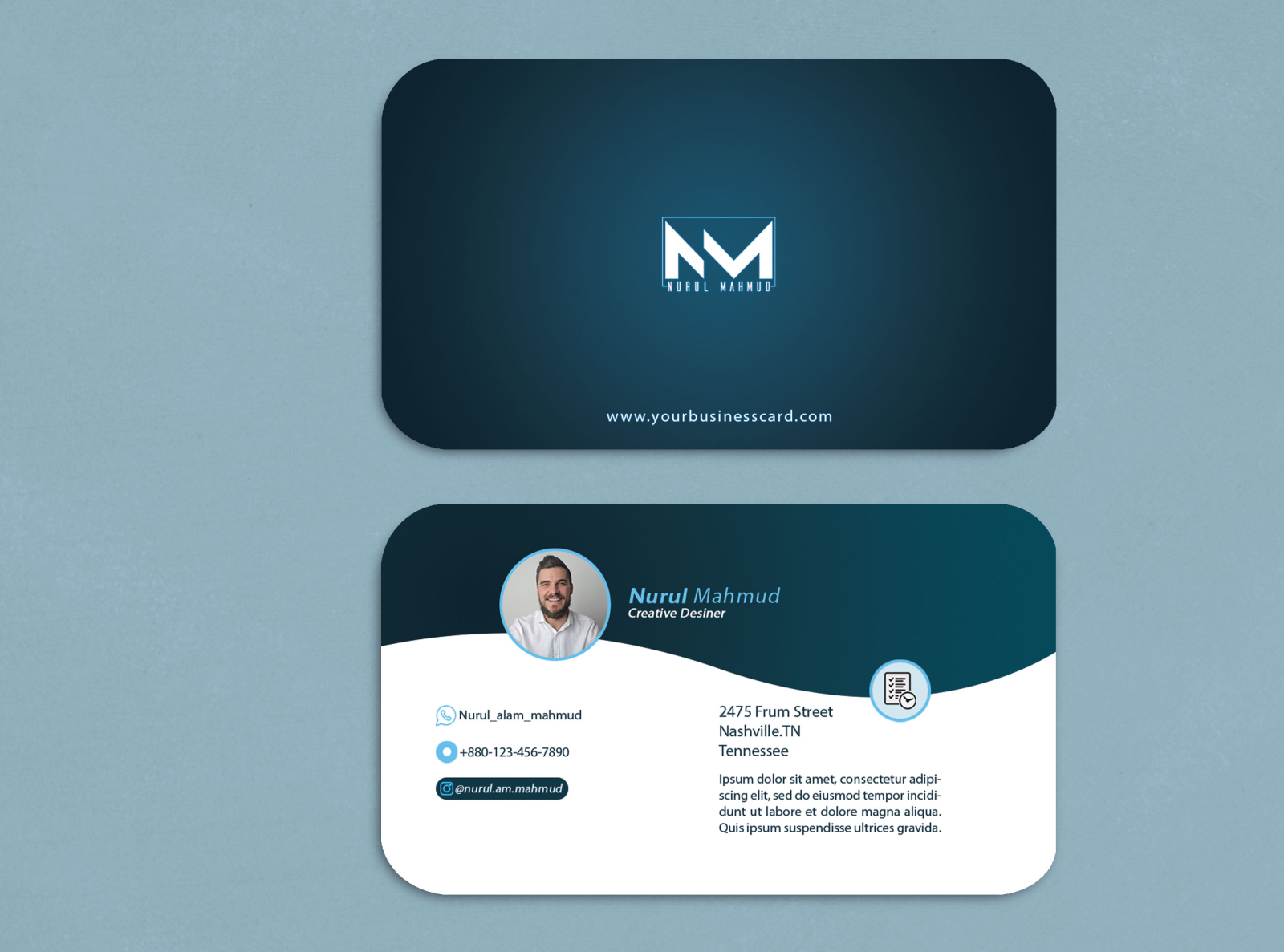 Simple Creative Business Card By Nurul Mahmud On Dribbble