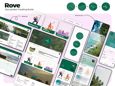 Rove - Travel guide app Case study app design ui ux