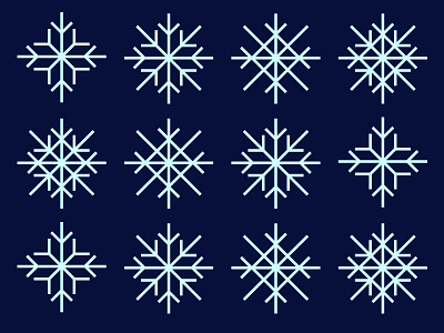 Snowflakes icon design illustration symbol design
