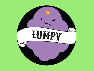 Lumpy Space Princess Sticker adventure time fan art illustration illustrator print design sketch