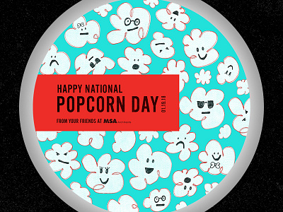 Popcorn Faces Sticker illustration popcorn print design sticker design