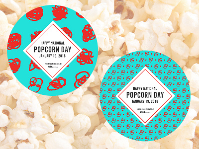Scribble Popcorn Stickers