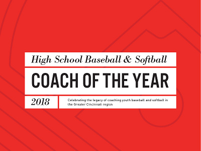 Coach of the Year Ad athletics coach of the year layout print print design red sports typography