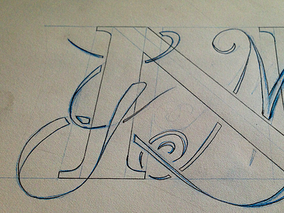 Monogram Sketch lettering sketch