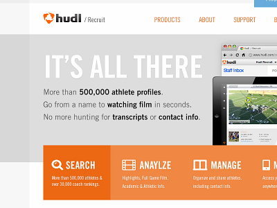 Site Design Concept hudl website