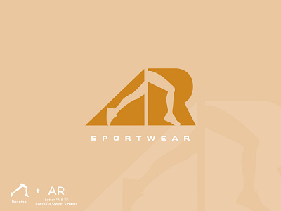 AR SPORTWEAR - LOGO branding design flat logo graphic design logo minimalist logo
