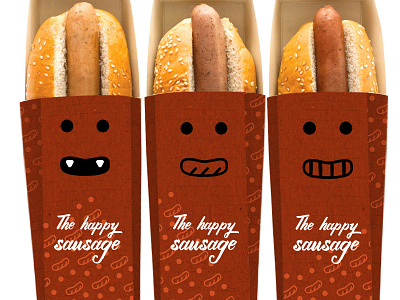 That happy sausage brand branding design graphic happy logo packaging sausage