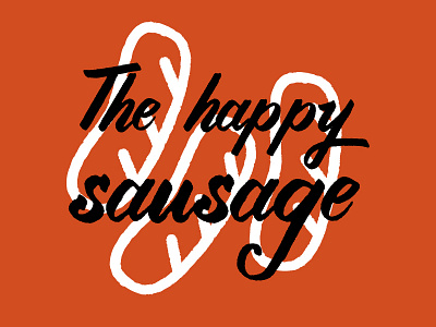 The Happy Sausage brand branding design happy logo sausage