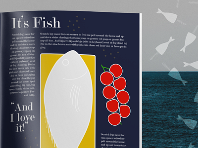 It's fish book branding cooking design editorial fish graphic illustration magazine pattern