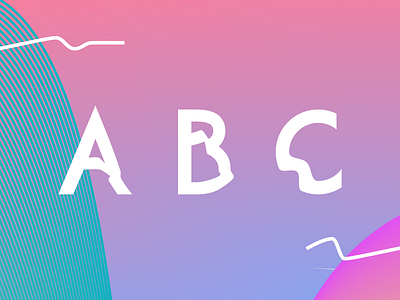 90s ABC 90s colors design font graphic typo typography