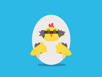 little chicken chicken design illustration vector