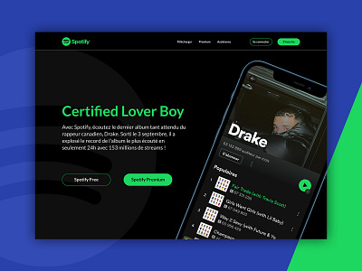 Daily UI 003 - Landing Page app dailyui design interface design landing page music ui ux