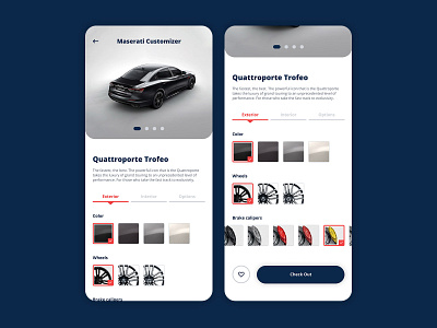 Daily UI 033 - Customize Product app car customizer customize product daily ui 033 dailyui design interface design ui ux