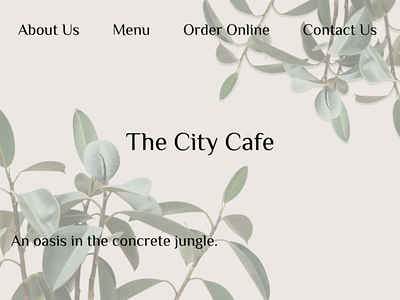 Cafe Landing Page design figma illustration
