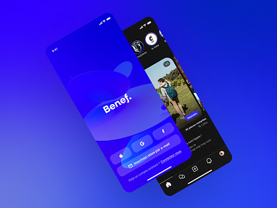 Benef - Splash & Home screen application branding graphic design home logo mobile productdesign splash ui webdesign