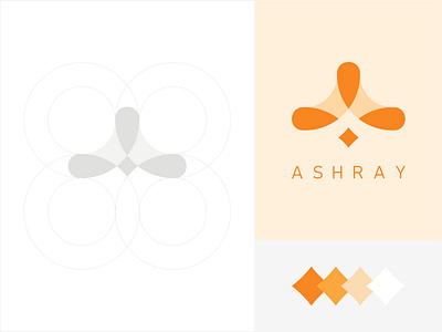 Ashray Identity Design brand identity brand identity design branding circle design diamond greyscale grid logo minimal simple styleguide symbol typeface ui ux vector visual identity yellow