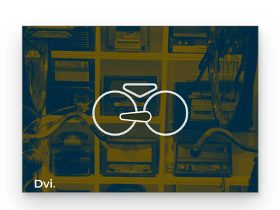 Dvi - Bike. adobe basic bicycle bike branding and identity circle cycle design geometric geometry golden grid golden ratio minimal minimalism shape simple design visual design visual identity whitespace yellow