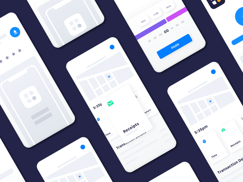Simplified App Screens for Passport Parking ios passport parking simple app