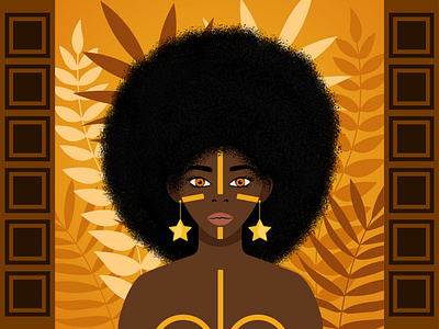 African girl african afro female girl illustration vector womam