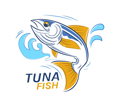 Tuna Fish Illustration illustration logo vector