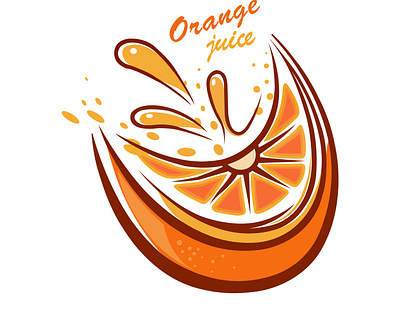 Orange Illustration design illustration logo vector