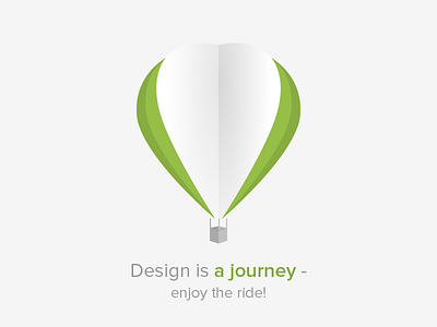 Design is a journey air balloon design illustration journey minimal shopify