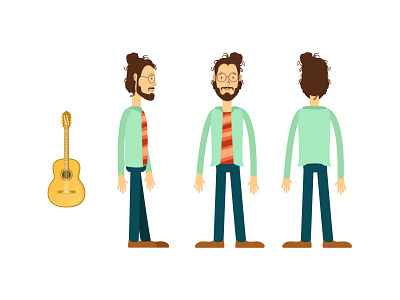 Salo character guitar illustration musician singer vector