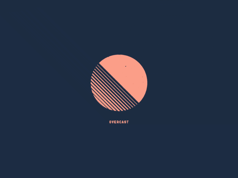 OVERCAST animation colors letters lines minimal motiongraphics
