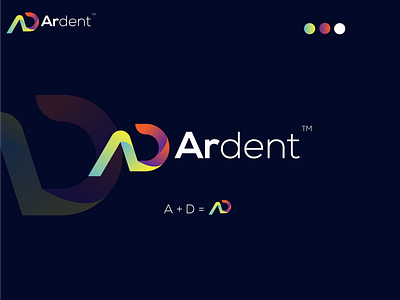 Modern A+D initial logo mark