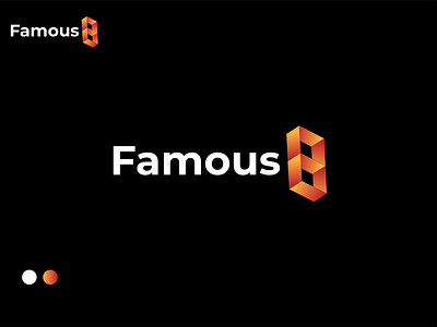 Famous 8 3d abstract logo mark