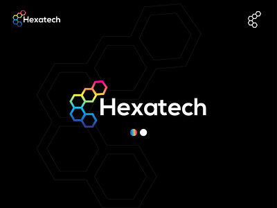 Hexatech 3d modern logo mark