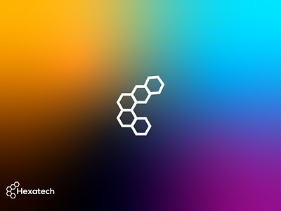 Hexatech 3d abstract logo mark