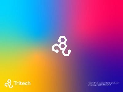 Tritech modern logo design concept