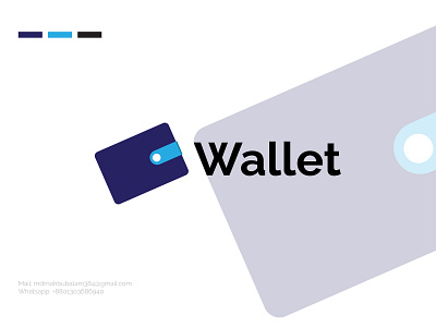 Modern wallet logo mark