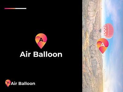 Air Balloon Modern 3d logo mark