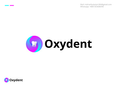 Oxydent modern 3d logo design| dental clinic logo