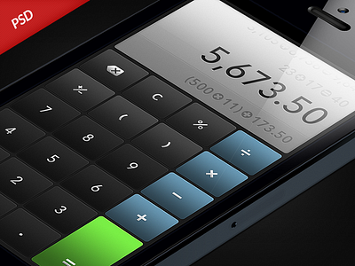 Calculator UI Concept calculator concept iphone psd resource ui