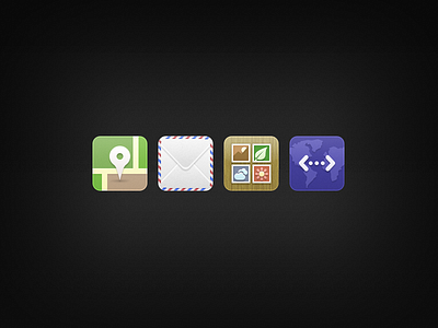 Widget Icons (@2x) contact html icons image gallery mail map osx widget