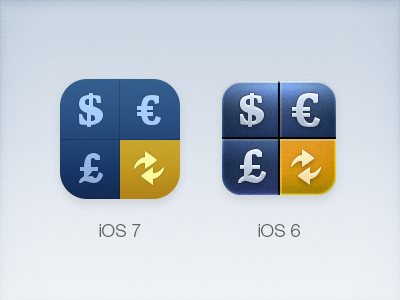 iCurrency Pad Icon for iOS 7 WIP app calculator converter currency icon ios7 iphone matte