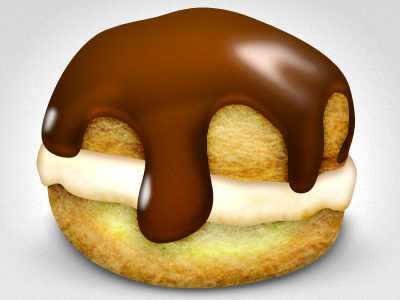 Cream Puff chocolate cream puff food icon profiterole