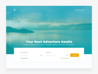 Travel App's Login Page