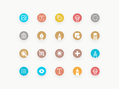 Toolbar Icons for Whink App assets colorful icon ios ipad iphone toolbar whink