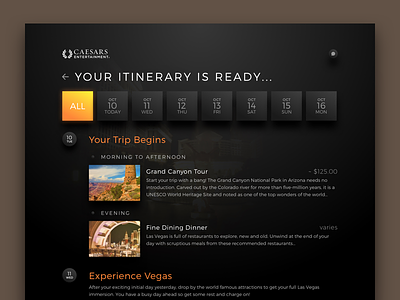 Hotel Itinerary Builder concierge guest hotel ipad itinerary tablet ui ux wizard
