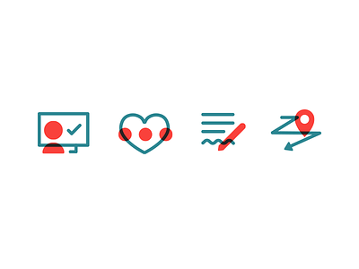 Health Icons app design fitness glyph heart icons illustration map user web