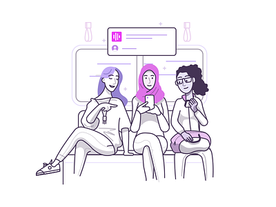 Onboarding - "Discover" app design illustration ios onboarding social. podcast